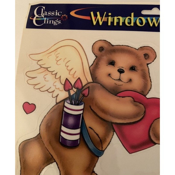 Valentine's Day Window Clings Hearts Love Teddy Bears Candy Cupid Honey 2003 - Picture 6 of 12